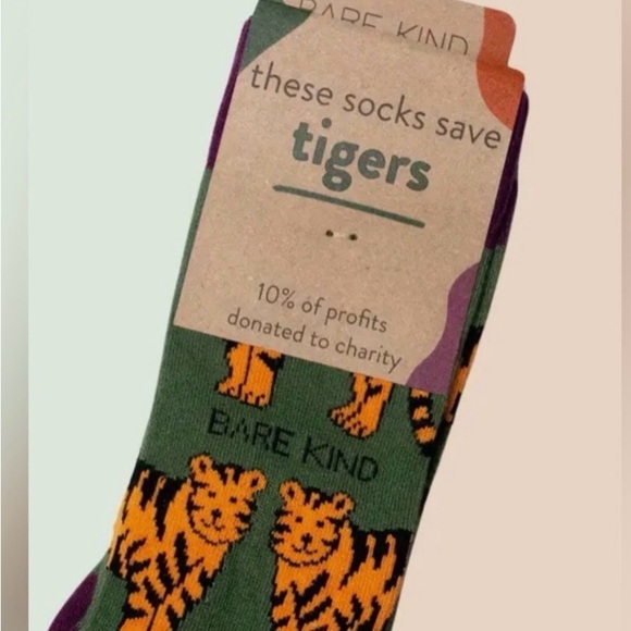 Bare Kind Socks Unisex Set of 4 pairs Wallaby, Walrus, Tigers, Eagle - Picture 7 of 8